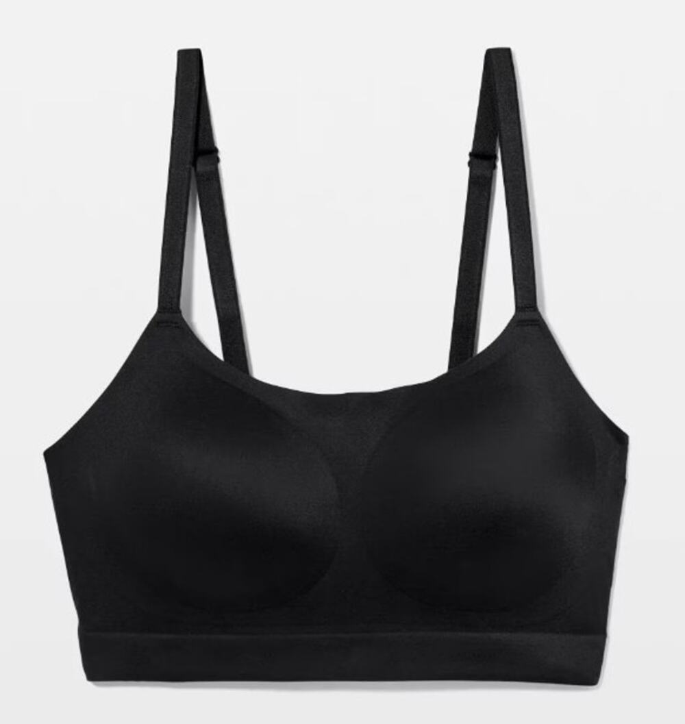 Soma Enbliss Luxe Adjustable Bralette, Black, Size Large Lightweight, Smooth